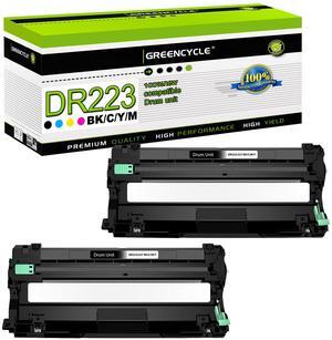 greencycle 2 Pack DR223CL Compatible Drum Unit Replacement for Brother DR-223CL DR223 DR-223 DR227 Drum Work to MFC-L3770CDW L3750CDW HL-L3230CDW L3290CDW Color Printer (Black Cyan Magenta Yellow)