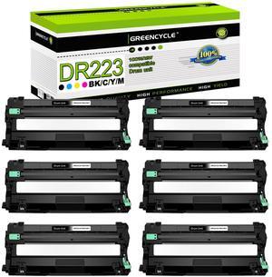 greencycle 6 Pack DR223CL Compatible Drum Unit Replacement for Brother DR-223CL DR223 DR-223 DR227 Drum Work to MFC-L3770CDW L3750CDW HL-L3230CDW L3290CDW Color Printer (Black Cyan Magenta Yellow)