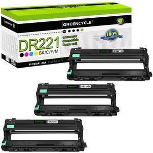 greencycle 3 Pack Compatible Drum Unit Replacement for Brother DR221 DR-221 DR221CL to Use with MFC-9130CW HL-3140CW HL-3170CDW HL-3140CW HL-3180CDW MFC-9330CDW DCP-9015CDW Printer