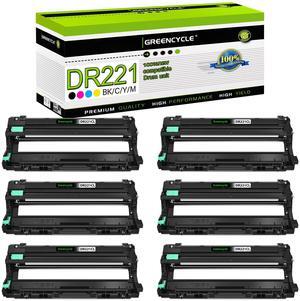greencycle 6 Pack Compatible Drum Unit Replacement for Brother DR221 DR-221 DR221CL to Use with MFC-9130CW HL-3140CW HL-3170CDW HL-3140CW HL-3180CDW MFC-9330CDW DCP-9015CDW Printer