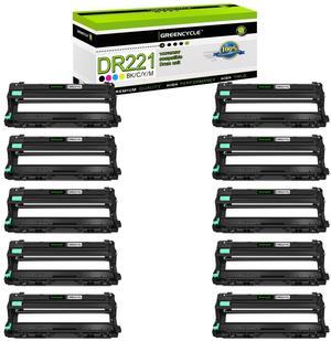 greencycle 10 Pack Compatible Drum Unit Replacement for Brother DR221 DR-221 DR221CL to Use with MFC-9130CW HL-3140CW HL-3170CDW HL-3140CW HL-3180CDW MFC-9330CDW DCP-9015CDW Printer