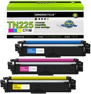 greencycle 3 Pack Compatible high Yield Toner Cartridge Replacement for Brother TN225 TN-225 COLOR to Use with MFC-9130CW HL-3170CDW HL-3140CW HL-3180CDW Printer (1 Cyan, 1 Magenta, 1 Yellow)