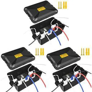 3PK Large Outdoor Electrical Box Waterproof (12.9 x 8.3 x 5.2 inch), Greencycle IP54 Waterproof Extension Cord Cover Weatherproof with 7 Cable Seal Entry,Protects Outdoor Outlets, Timers, Plugs