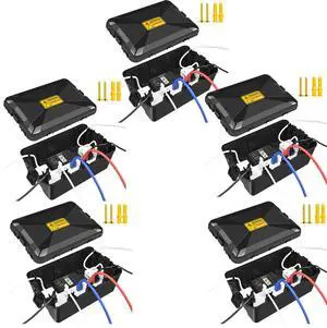 5PK Large Outdoor Electrical Box Waterproof (12.9 x 8.3 x 5.2 inch), Greencycle IP54 Waterproof Extension Cord Cover Weatherproof with 7 Cable Seal Entry,Protects Outdoor Outlets, Timers, Plugs