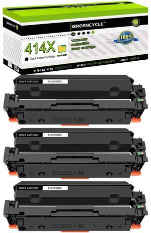 greencycle 3 Pack Black Toner Cartridge Compatible for HP 414X 414A W2020X W2020A Black Toner Works on Enterprise M455dn MFP M480f Pro M454 Series and MFP M479 Series Printers