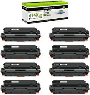 greencycle 8 Pack Black Toner Cartridge Compatible for HP 414X 414A W2020X W2020A Black Toner Works on Enterprise M455dn MFP M480f Pro M454 Series and MFP M479 Series Printers