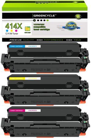greencycle 3 Pack 414X Toner Cartridge Compatible for HP 414X 414A W2021X W2022X W2023X Toner Works on Enterprise M455dn , MFP M480f , Pro M454 Series and MFP M479 Series Printers (C/Y/M)