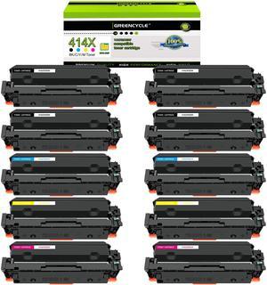 greencycle 10 Pack 414X Toner Cartridge Compatible for HP 414X 414A W2020X W2021X W2022X W2023X ( WITH CHIP ) for Color M455dn M480f M479fdw M454dw Printer (4 Black 2 Cyan 2 Yellow 2 Magenta) greencycle 10 Pack 414X Toner Cartridge Compatible for HP 414X 414A W2020X W2021X W2022X W2023X ( WITH CHIP ) for Color M455dn M480f M479fdw M454dw Printer (4 Black 2 Cyan 2 Yellow 2 Magenta)