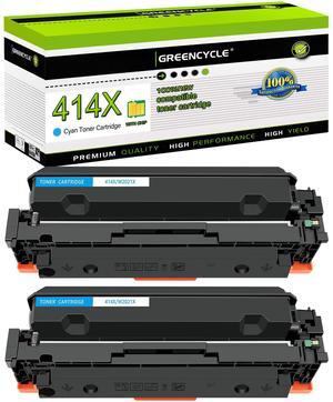greencycle 2 Pack 414X Cyan Toner Cartridge Compatible for HP 414X 414A W2021X W2021A Cyan Toner to use in Enterprise M455dn , MFP M480f , Pro M454 Series and MFP M479 Series Printers