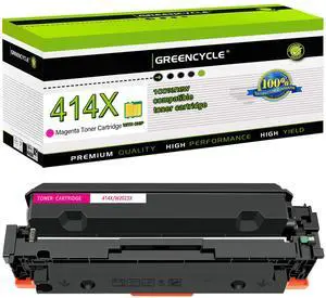 greencycle 1 Pack 414X Magenta Toner Cartridge Compatible for HP 414X 414A W2022X W2022A Yellow Toner to use in Enterprise M455dn , MFP M480f , Pro M454 Series and MFP M479 Series Printers