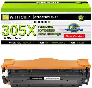 greencycle 1 Pack 305X CE410X Black Compatible Toner Cartridge Replacement for HP 305X 305A CE410X CE410A Works on M451nw M451dw M451dn MFP M475dn M475dw M375nw Color Laser Printer