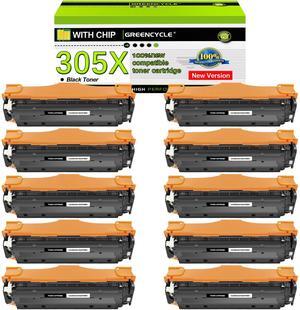 greencycle 10 Pack 305X CE410X Black Compatible Toner Cartridge Replacement for HP 305X 305A CE410X CE410A Works on M451nw M451dw M451dn MFP M475dn M475dw M375nw Color Laser Printer