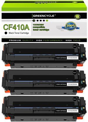 greencycle 3 Pack Toner Cartridge Compatible for HP 410A CF410A Black Toner Work with Color Laser Jet Pro M452dn M452dw M452nw M477fdn M477fdw M477fnw M377dw Printer