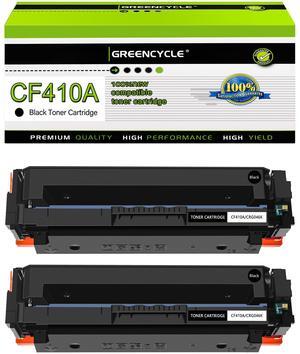 greencycle 2 Pack Toner Cartridge Compatible for HP 410A CF410A Black Toner Work with Color Laser Jet Pro M452dn M452dw M452nw M477fdn M477fdw M477fnw M377dw Printer