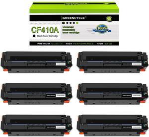 greencycle 6 Pack Toner Cartridge Compatible for HP 410A CF410A Black Toner Work with Color Laser Jet Pro M452dn M452dw M452nw M477fdn M477fdw M477fnw M377dw Printer