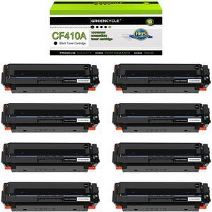 greencycle 8 Pack Toner Cartridge Compatible for HP 410A CF410A Black Toner Work with Color Laser Jet Pro M452dn M452dw M452nw M477fdn M477fdw M477fnw M377dw Printer
