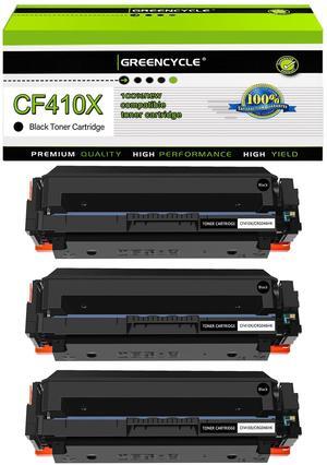 greencycle 3 Pack Toner Cartridge Compatible for HP 410A 410X CF410X Black Toner Works on Color Laser Jet Pro M452dn M452dw M452nw M477fdn M477fdw M477fnw M377dw Printer