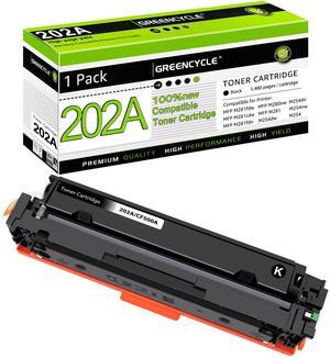 greencycle 202A Black toner Cartridge Compatible for HP 202A CF500A Works on Color Laserjet Pro MFP M281fdw M281cdw M254dw M254nw M281fdn M254dn M280nw M254 M281 Printer (Black, 1-Pack)