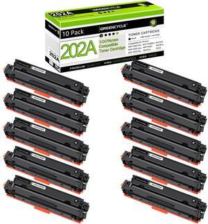 greencycle 202A Black toner Cartridge Compatible for HP 202A CF500A Works on Color Laserjet Pro MFP M281fdw M281cdw M254dw M254nw M281fdn M254dn M280nw M254 M281 Printer (Black, 10-Pack)