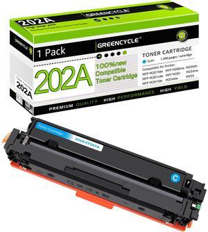 greencycle 202A Cyan toner Cartridge Compatible for HP 202A CF501A Works on Color Laserjet Pro MFP M281fdw M281cdw M254dw M254nw M281fdn M254dn M280nw M254 M281 Printer (Cyan, 1-Pack)