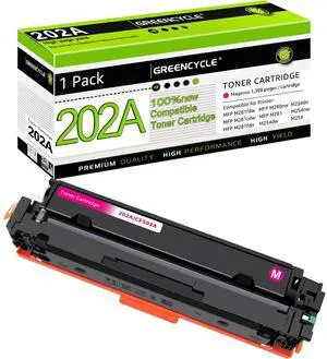 greencycle 202A Magenta toner Cartridge Compatible for HP 202A CF503A Works on Color Laserjet Pro MFP M281fdw M281cdw M254dw M254nw M281fdn M254dn M280nw M254 M281 Printer (Magenta, 1-Pack)