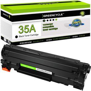 GREENCYCLE 1 Pack 35A CB435A Black Toner Cartridge Compatible for HP Laserjet P1005 P1006 P1007 P1008 P1009 Printer