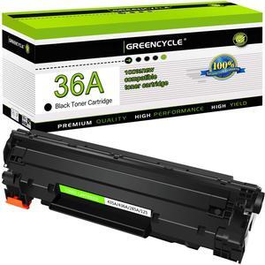 GREENCYCLE High Yield 36A CB436A Toner Cartridge Compatible for HP 36A CB436A works on Laser Jet P1505 P1505n M1522 M1522n M1522nf MFP Printer (Black, 1-Pack)
