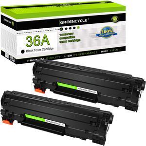 GREENCYCLE High Yield 36A CB436A Toner Cartridge Compatible for HP 36A CB436A works on Laser Jet P1505 P1505n M1522 M1522n M1522nf MFP Printer (Black, 2-Pack)
