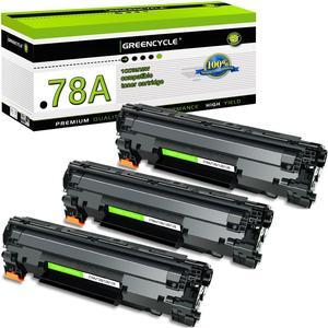 GREENCYCLE 78A Black Toner Cartridge Compatible for HP 78A CE278A Toner Works with Laser jet Pro P1566 P1606 M1536 P1606dn M1536dnf P1560 Series Printers (Black, 3-Pack)