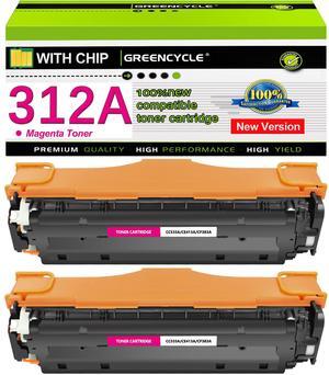 GREENCYCLE 2 Pack 312A Magenta Compatible Toner Cartridge Replacement for HP 312A CF383A to use with Color Laser Jet Pro MFP M476dn M476dw M476nw Printer