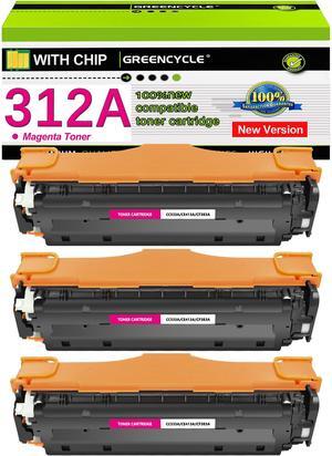 GREENCYCLE 4 Pack Compatible Toner Cartridge Replacement for HP 312A CF380A CF381A CF382A CF383A Works on Color Laser Jet Pro MFP M476dn M476dw M476nw Printer (1 Black 1 Cyan 1 Yellow 1 Magenta)