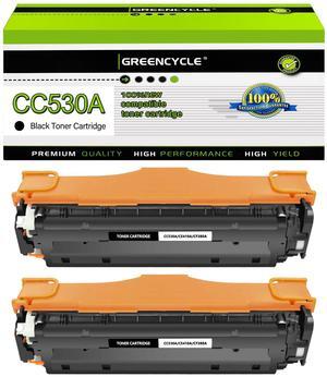 greencycle 2 Pack 304A CC530A High-yield Compatible Toner Cartridge Replacement for HP 304A CC530A Black Toner Works on Color CP2025n CP2025dn CP2025x CM2320 CM2320n CM2320fxi Printer
