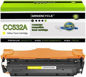 greencycle 1 Pack 304A CC532A High-yield Compatible Toner Cartridge Replacement for HP 304A CC532A Yellow Toner work with Color CP2025n CP2025dn CP2025x CM2320 CM2320n CM2320fxi Printer