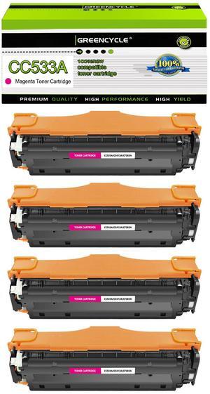 greencycle 4 Pack 304A CC533A High-yield Compatible Toner Cartridge Replacement for HP 304A CC533A Magenta Toner work with Color CP2025n CP2025dn CP2025x CM2320 CM2320n CM2320fxi Printer