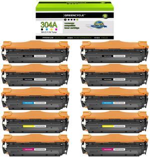 greencycle 10 Pack 304A High-yield Compatible Toner Cartridge Replacement for HP 304A CC530A CC531A CC532A CC533A for Color CP2025n CP2025dn CM2320 CM2320n Printer (2 Black 2 Cyan 2 Yellow 2 Magenta)