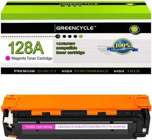 GREENCYCLE 1 Pack CE323A Magenta Compatible Toner Cartridge Replacement for HP 128A CE323A work with Laser Jet Pro CP1525nw CM1415fn CM1415fnw Color MFP Printer