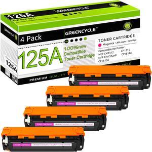 greencycle 5 Pack Compatible Toner Cartridge Replacement for HP 125A CB540A CB541A CB542A CB543A Toner Works on Color CM1312 MFP CP1215 CP1515n CP1518ni Series Printer(Black Cyan Yellow Magenta)
