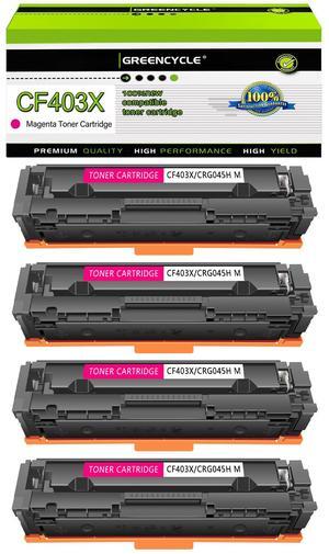greencycle 4 Pack 201X CF403X High-yield Compatible Toner Cartridge Replacement for HP 201X 201A CF403X CF403A Magenta Toner work with Color Enterprise MFP M277dw M252dw M277n M277c6 Printer