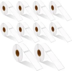 GREENCYCLE Compatible for Dymo 30252 Address Mailing UPC Labels 1 1/8" x 3 1/2" (1" Core) Premium Adhesive & Resolution for DYMO Labelwriter 450 Duo 4XL, 10 Rolls, 350 Labels/Roll [NOT FIT 550 & 5XL]