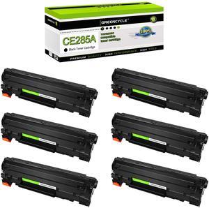 greencycle 85A CE285A Black Toner Cartridge Compatible for HP 85A CE285A work with Laserjet P1005 P1006 P1102 P1102w P1109w M1212nf M1522 P1505n M1217nfw Printer (Black, 6-Pack)