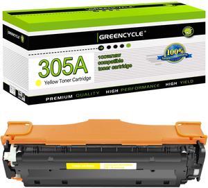 greencycle 1 Pack 305A Yellow Compatible Toner Cartridge Replacement for HP 305A CE412A Toner work with Laser jet Pro 400 Color M451nw M451dw M451dn MFP M475dn M475dw M375nw Printer