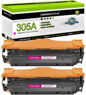 greencycle 2 Pack 305A Magenta Compatible Toner Cartridge Replacement for HP 305A CE413A Toner work with Laser jet Pro 400 Color M451nw M451dw M451dn MFP M475dn M475dw M375nw Printer