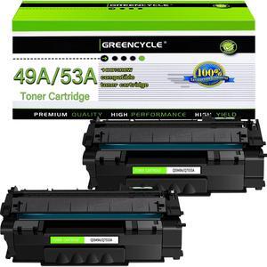 greencycle Q7553A Compatible Toner Cartridge Replacement for HP 53A Q7553A 49A Q5949A Black Cartridge Laserjet 1320 1320n P2015 P2015d P2015n P2010 P2014 M2727nf 3390 3392 Printer (2Pk)