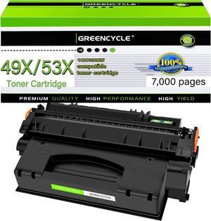 greencycle Q7553X Compatible Toner Cartridge Replacement for HP 53X Q7553X 49X Q5949X Black Cartridge Laserjet 1320 1320n P2015 P2015d P2015n P2010 P2014 M2727nf 3390 3392 Printer (1Pk)
