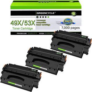 greencycle Q7553X Compatible Toner Cartridge Replacement for HP 53X Q7553X 49X Q5949X Black Cartridge Laserjet 1320 1320n P2015 P2015d P2015n P2010 P2014 M2727nf 3390 3392 Printer (3Pk)