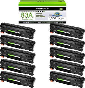 greencycle CF283A Compatible Toner Cartridge Replacement for HP 83A CF283A Black Cartridge Laserjet Pro MFP M125nw M201dw M225dw M127fw M127fn M125a Printer (10Pk)