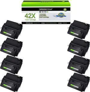 greencycle Q5942X Compatible Toner Cartridge Replacement for HP 42X Q5942X Black Cartridge Laserjet 4250 4250dtn 4250dtnsl 4250n 4250tn 4350 4350dtn 4350dtnsl 4350n 4350tn Printer (8Pk)