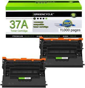 greencycle CF237A Compatible Toner Cartridge Replacement for HP 37A CF237A 37X CF237X Black Cartridge Enterprise M607n M607dn M608n M608dn M608x M609 M609x MFP M631 M632 M631h M633fh Printer (2Pk)