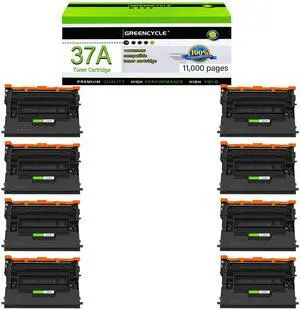 greencycle CF237A Compatible Toner Cartridge Replacement for HP 37A CF237A 37X CF237X Black Cartridge Enterprise M607n M607dn M608n M608dn M608x M609 M609x MFP M631 M632 M631h M633fh Printer (8Pk)