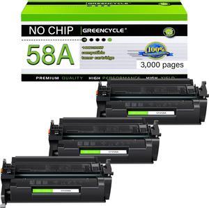greencycle 58A [No Chip] Compatible Toner Cartridge Replacement for HP 58A CF258A Black Cartridge Laserjet Pro M404dn M404n M404dw MFP M428fdw M428dw M428fdn M406 M430 M404 M428 M304 Printer (3Pk)